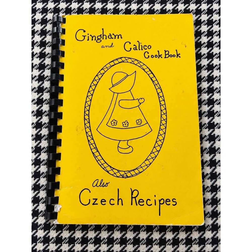 1981 Gingham & Calico Cookbook Caldwell Kansas Czech Recipes VTG Community